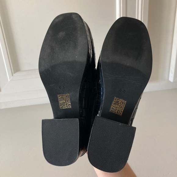 NWOT Jeffrey Campbell Free People Black Animal Print Studious Loafer Mules 9.5 - Picture 6 of 7